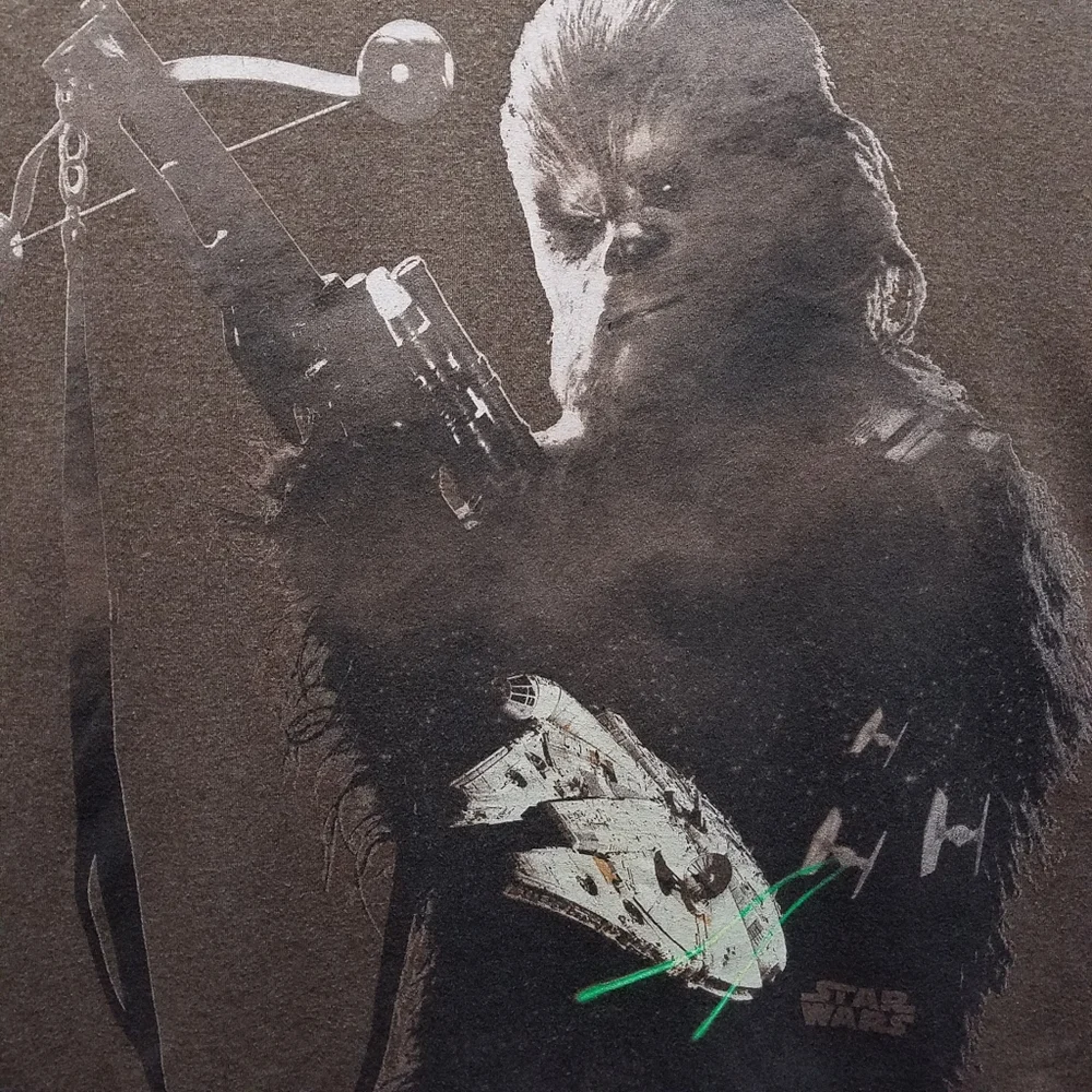 Star Wars Brown Chewbacca Men's 2XL Shirt Disney Store Millenium Falcon - Picture 3 of 7